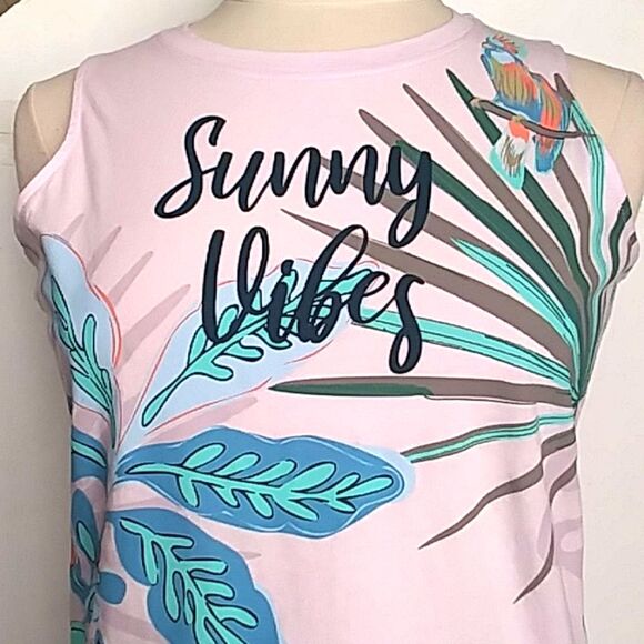 Vera Bradley Tank Top Women's Sunny Vibes Rain Forest Canopy Tropical NEW Small - Picture 7 of 12